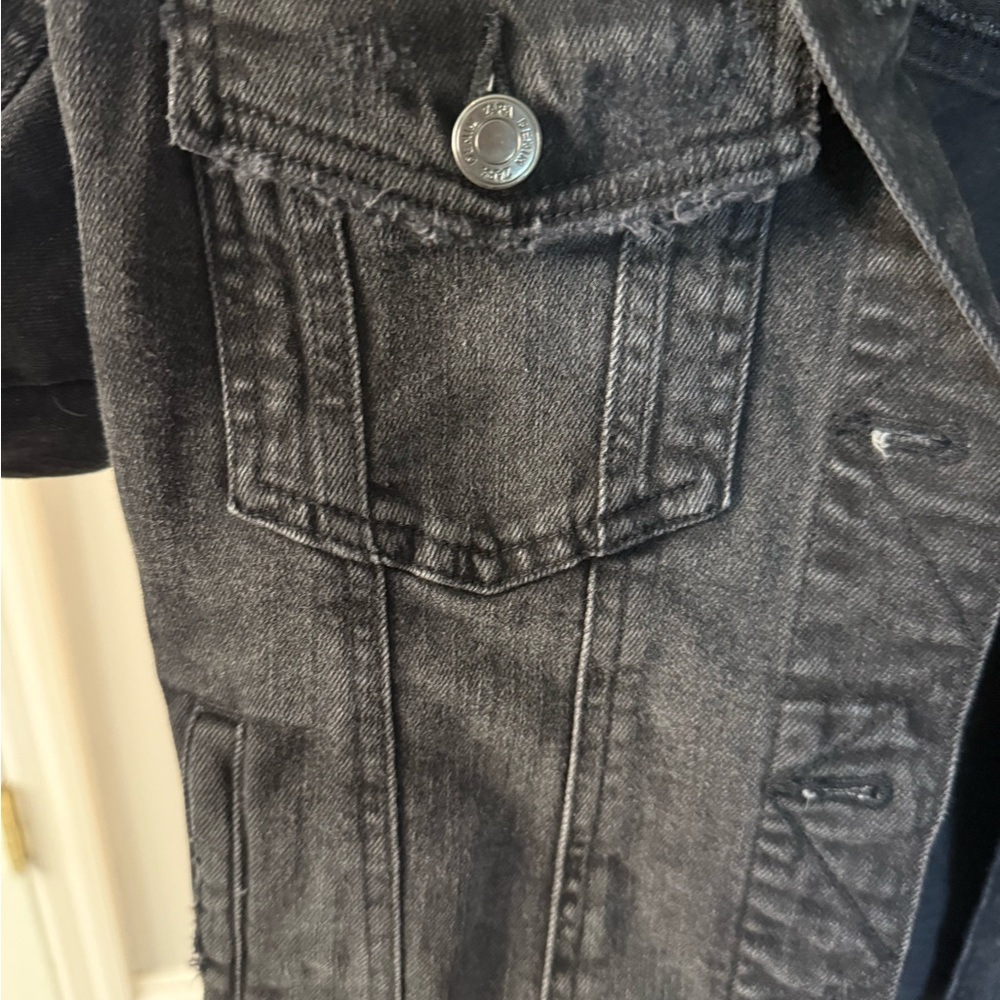 Zara Black Jean Jacket for Women - Picture 2 of 3